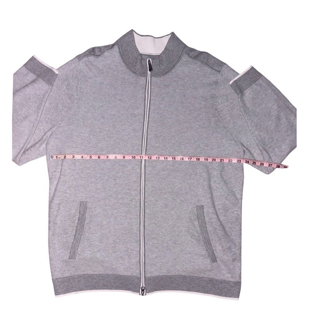Tommy Bahama IslandZone Full Zip Knit Sweater Mens XXL Gray - Picture 6 of 8